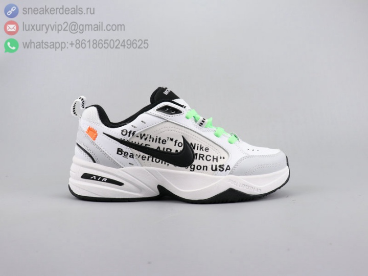 NIKE M2K TEKNO X OFF-WHITE AIR MONARCH WHITE LEATHER UNISEX RUNNING SHOES